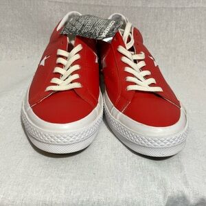 Converse Red Leather One Star Ox Sneakers Men’s Size 10 NWT